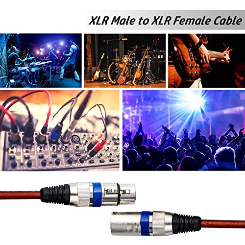 Yuyaokk 2 елемента от 6-Крак Микрофон, кабел, Двойка Микрофонных кабели /XLR-XLR Кабел, 6 Фута XLR-штекерный XLR кабел 3-ПИНОВ Висококачествен