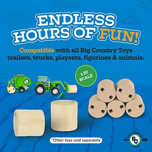 Big Country Toys Набор от Бали Сено от 5 теми - Играчка Бали Сено за селскостопански животни, Играчки за момчета и Момичета от 3