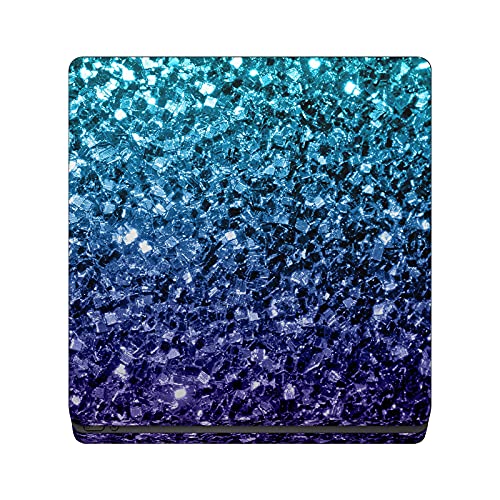 Дизайн на своята практика за главата Официално Лицензиран PLdesign Aqua Blue Art Mix Vinyl Стикер Детска Стикер на кожата, която е Съвместима с конзолата на Sony PlayStation 4 PS4 Slim и конт
