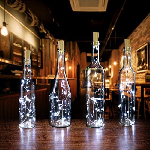 Novadeal 6 опаковки, 20 led осветителни тела за винени бутилки, лампа във формата на конфитюри, Мини-Струнное осветление, лампа