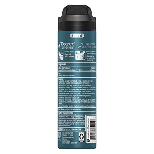 Дезодорант-Антиперспиранти Degree Advanced Men Spray Dry Sport Defense 72-Часова Защита От изпотяване и миризма на Дезодорант За