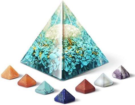 Пирамида на Оргона за Изцеление на Положителната енергия на Кристал, Ръчно изработени Пирамида Защитни Кристали Генератор на енергия