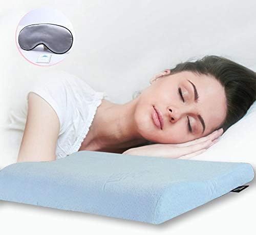 Възглавница-легло WOOLALA Ultra Thin Contour Memory Foam Pillow Възглавница за Сън и подкрепа на врата с Подвижна Мека Калъфка ...