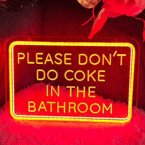 Неоновата табела Моля, не пийте кока-кола в Банята За декора на стените, 3D Художествена Дърворезба, Дизайн, Спалня, Led неонови Надписи, Фон, Гъвкава Коледно парти, Сва