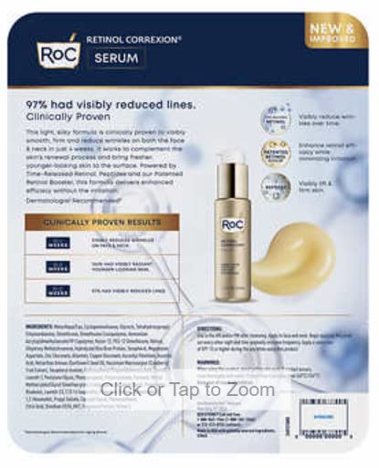 Серум Roc retinol correxion serum - заздравява и намалява бръчките 1,7 течни унции, 2 опаковки