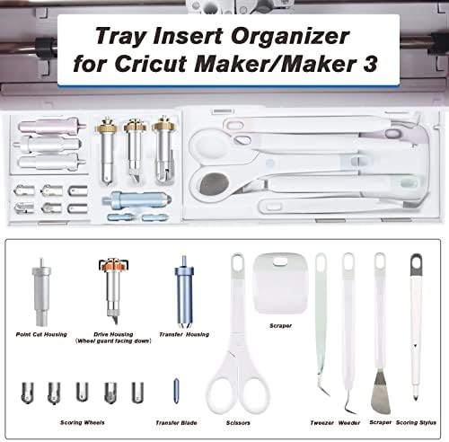 Органайзер за инструменти части за Cricut Maker /Maker 3, Поставка за Режещи Остриета Maker Tool Caddy, Поставяне на Кутия За съхранение
