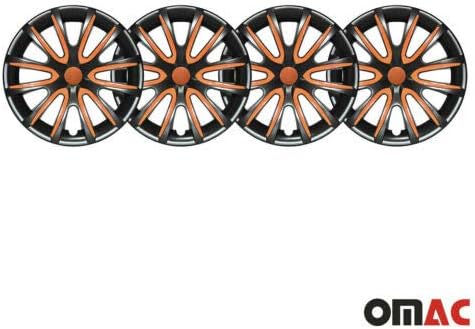 Джантите OMAC 16 инча за Dodge Journey Черно-оранжеви 4 бр. Капака Джанти - Шапки ступиц - Подмяна на външната повърхност на автомобилни