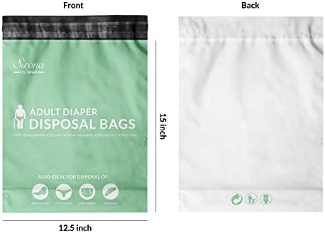 Еднократни торбички за памперси Sirona Premium за възрастни - 10 Пакети | Запечатване от миризмата на Памперси, Хранителни отпадъци,