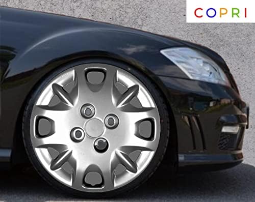 Комплект Copri от 4 Джанти Накладки 13-Инчов Сребрист цвят, Крепящихся заключи, Подходящ За Toyota Prius, Yaris