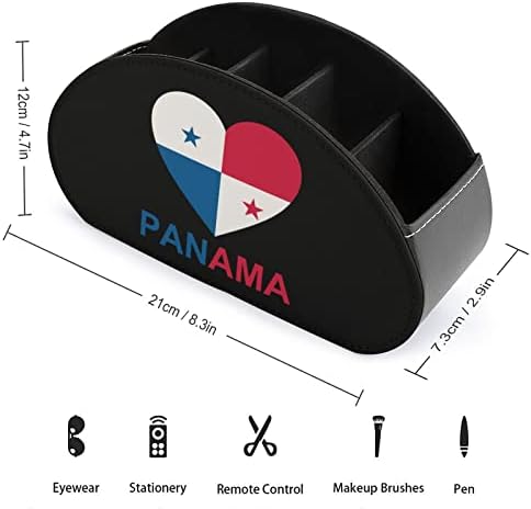 Love Panama Модерен Държач за дистанционното управление с 5 Отделения, Изкуствена Кожа, Многофункционална Офис Организация, Настолен