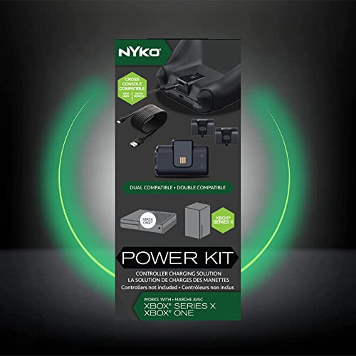Комплект за хранене Nyko контролери за Xbox Series X, Xbox One и Xbox One Elite - Аксесоари за захранване: Акумулаторна батерия,