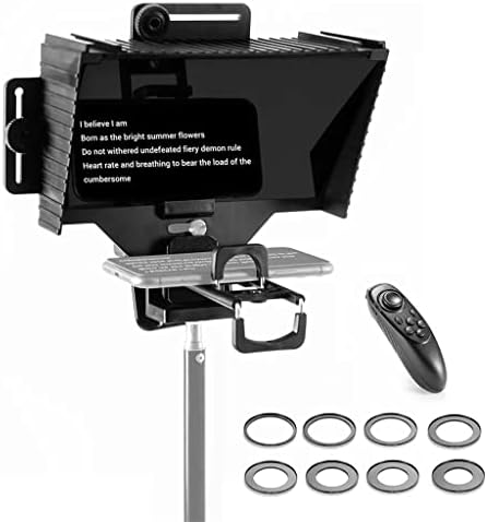 LMMDDP Таблет Смартфон DSLR Камера Телесуфлер с Дистанционно Управление + Преходен Пръстен За Обектива Комплекти за фото студио