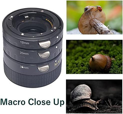 Mcoplus N-P (Пластмаса) Комплект удължители за макро фотография с автоматично фокусиране за цифрови огледално-рефлексни фотоапарати