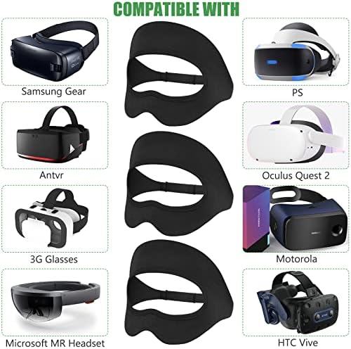 Обновена VR-маска за очи, Регулируем Дишаща VR-превръзка от неопрен за защита от изпотяване за Oculus Quest 2, Калъф за лице за