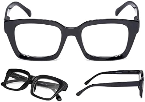 ОЧИЛА за четене, 4 опаковки, дамски очила за четене оверсайз, модерен дизайн, женски трендсеттеры, очила за четене (черни)