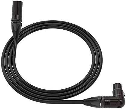 Кабел за професионален студиен микрофон Mogami 2549 | Plug XLR 3-пинов към штекеру XLR 3-пинов под прав ъгъл | Neutrik Gold | 3