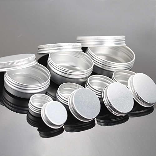 15 грама Сребърни Алуминиеви Кутии-Контейнери за Еднократна употреба Козметичен Крем За Грижа За Лицето Бутилка с Винт Капачка Кръгла