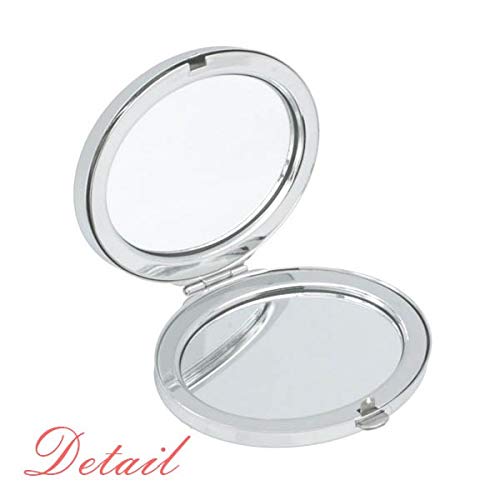 Бяла Мечка и Бяло Животно Огледало Портативен Сгъваем Ръчен Грим Двойни Странични Очила