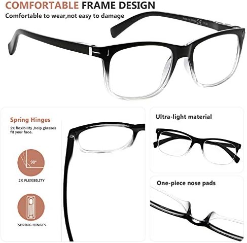 Eyekepper 5-Pack Очила За Четене Мъжки Дамски Модни Очила За Четене + 1.00