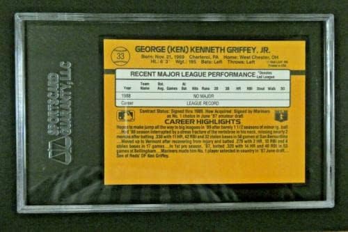1989 Donruss #33 Бейзболна картичка начинаещ Кен Гриффи-младши SGC 8 NM-MT - Бейзболни картички за начинаещи
