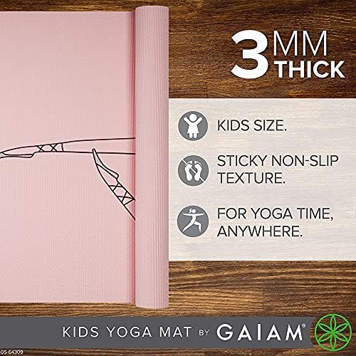 Подложка за практикуване на йога Gaiam Kids, подложка за практикуване на йога за деца със забавни щампи - Забавление за бебета,
