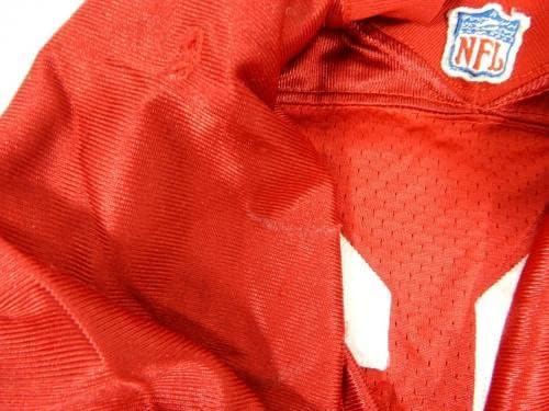 В началото на 1990-те години В играта San Francisco 49ers 69 е Използвана Червена Риза 52 DP32928 - Използваните тениски За игри