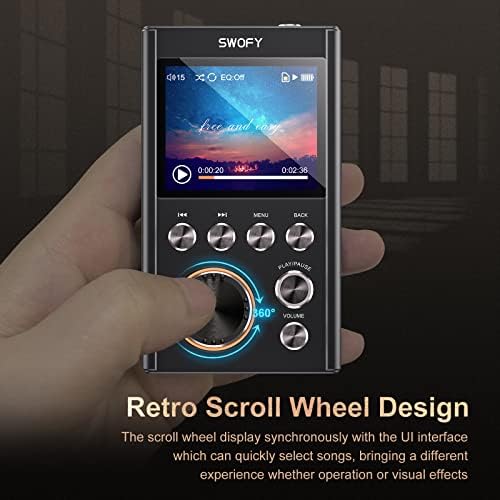 MP3-плейър SWOFY Real без загуба HiFi, цифров аудио плейър DSD, с висока резолюция водачи изход, Преносим ultralight аудио плейър