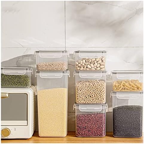кухненски Контейнер за храна на люспи Контейнери за съхранение на хранителни продукти Комплект от 24 теми, Запечатани с капак Пластмасови