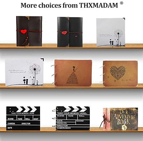 ThxMadam Черна хартия за Scrapbooking 26x17,5 cm, 20 Листа, Допълнителни Сменяеми страници, Книга, Чиста хартия за Албуми, Фото