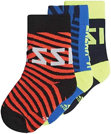 Спортни чорапи за момчета Adidas Детски Messi Football Boy 3 Двойки за джогинг (ЕС 31-34, Великобритания 12,5 до САЩ - 2)