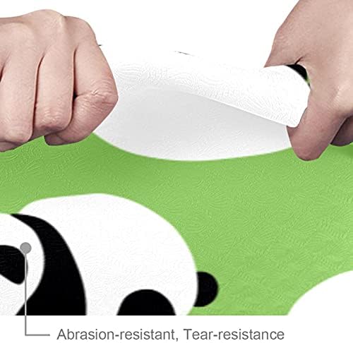 Сладки панди на зелен фон, много дебело килимче за йога - Екологично Чист Нескользящий подложка за упражнения и фитнес, Тренировъчен