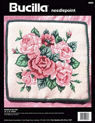 Комплект възглавници за бродиране Bucilla Розови рози в цвят