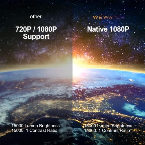 Проектор WEWATCH V50 5G WiFi 1080P с Blutooth (Черно), Статив, за настолен проектор PS101 с Регулируема височина
