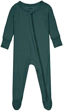 Пижами на крака от бамбукова вискоза за деца -Цял Гащеризон С дълги ръкави За момчета и Момичета - Sleep 'N Play PJ - 0-24 месеца
