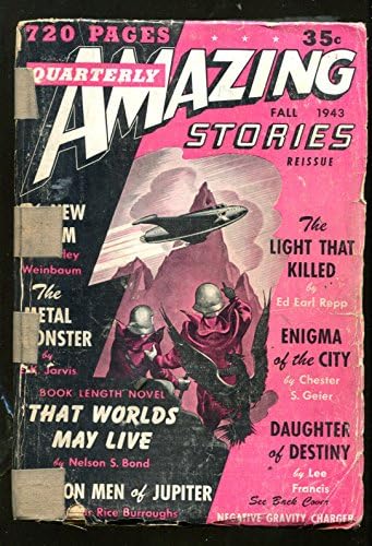 Списание Amazing Stories Тримесечие на Pulp Есента на 1943 г.-ЕДГАР РАЙС БЪРОУЗ - P / FR