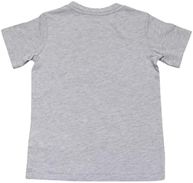 Тениска Найки за малки момчета с кръгло деколте с повтарящ логото на Тъмно-Сив Хедър Sz: