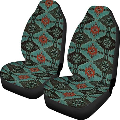 Dreaweet Цветни Калъфи за автомобилни седалки с шарките на Кучешки Лапи, 2 бр., Предпазни възглавници за предните седалки, подходящи