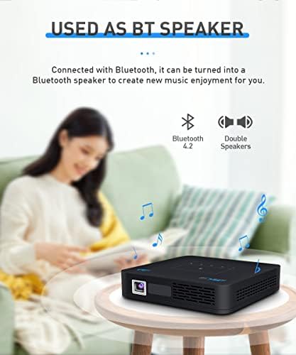 мини DLP-проектор n/a P15, Съвместими с HDMI, Джобен видео проектор, Преносим за Домашно Кино с Android, Bluetooth 3D Proyector