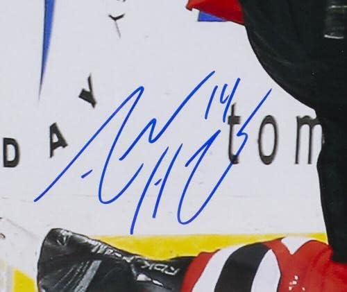 Снимка на Адам Енрике с автограф, в рамката на 16x20 Ню Джърси Дэвилз, Холограма JSA ITP - Снимки на НХЛ с автограф