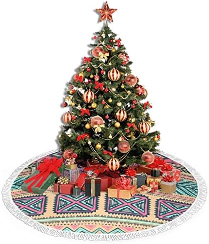 Поли-коледна Елха с Шарени Племето на Ацтеките, Коледни Украси, Ваканционни имоти Пола-Дърво за Коледно парти за Всички Поводи 36