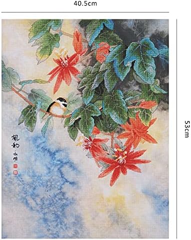 Комплект за бродерия на кръстат бод Xiu Crafts - Harmalapassionflowers | 2031202 | 25 x 20 Художник на Източна живопис - Лин Юнг-мин