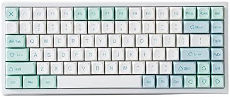 Жичен ръчна детска клавиатура YUNZII KC84 Mint 84 с възможност за смяна на 84 комбинации RGB с клавишными капачки на базата на коса