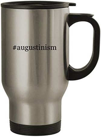 Подаръци дрънкулки августинизм - Пътна Чаша от Неръждаема Стомана с тегло 14 грама, Сребрист