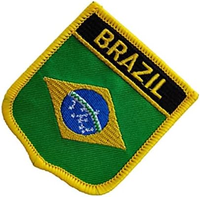 Международният флаг на Бразилия Бродирани Ленти Тактическа Апликация с Морален Дух Закопчалката на Железопътната Пришитая Нашивка