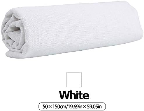 Zxiixz Бяла Бельо Плат за Бродерия Естествен Цвят (59 см x 19 см) Бельо Плат Голям Размер, Бельо Плат с Бродерия на кръстат бод,