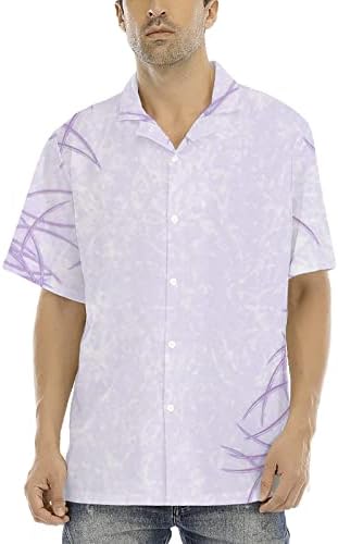 Мъжка Лятна Риза С Къс ръкав и Принтом Regular Fit Летни Плажни Ризи Ежедневни Вечерни Ризи Aloha копчета