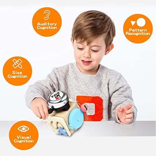 scientree Busy Cube за деца 3, 4, 5, 6 Години, и Момчета, и Момичета, Настолна Детска Играчка За пътуване, Дървен Куб-Непоседа Монтесори, Образователна играчка за деца в предучил?